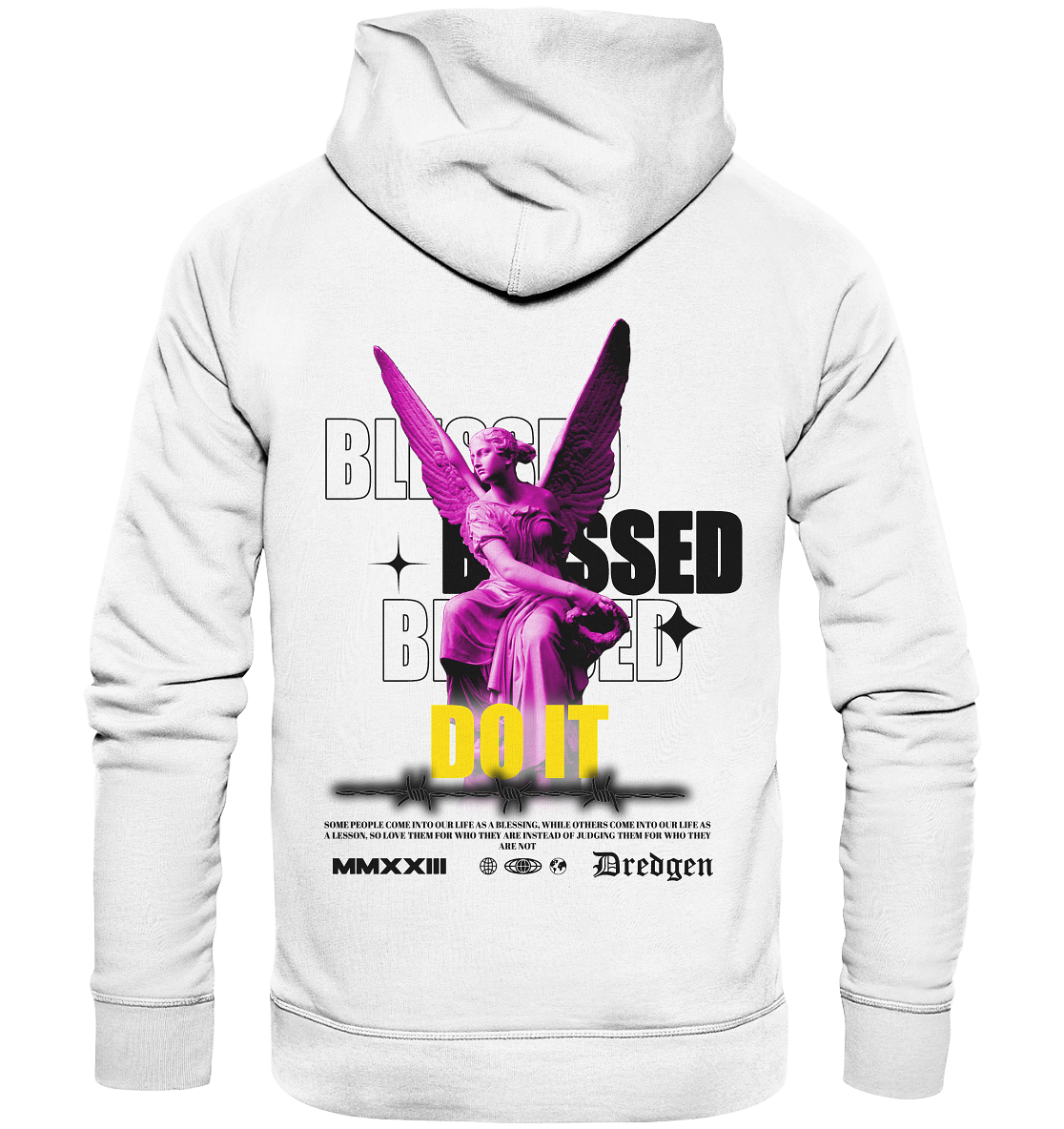 Dredgen Blessed White - Organic Hoodie