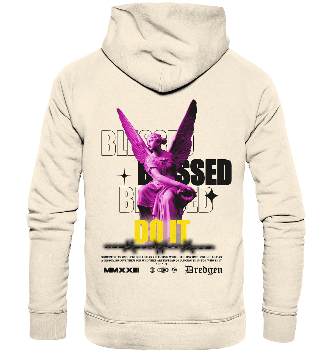 Dredgen Blessed White - Organic Hoodie